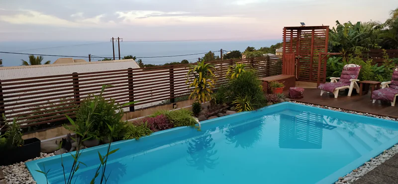 La piscine et la vue sur l'océan en journée